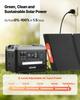 Portable Power Station, 2400W Portable Solar Generator with 200W Foldable Solar Panel, 2160Wh Expandable LiFePO4 Battery Backup with 10 Output Ports &