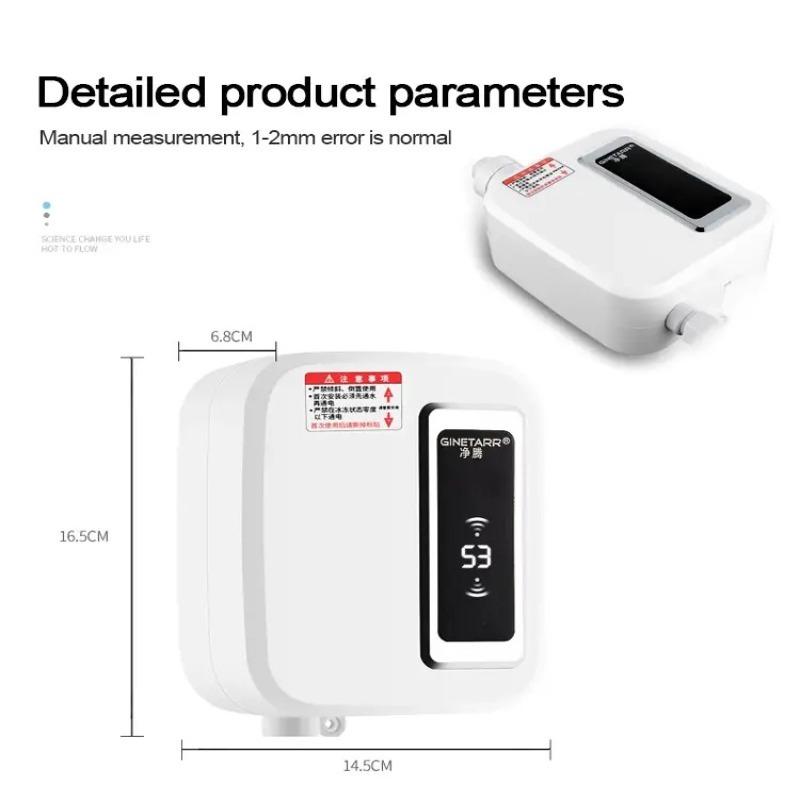 3500W Mini Instant Electric Water Heater Bathroom Kitchen Tankless Hot Water Heater Tap Temperature Display Faucet Shower Set