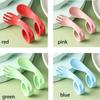 Portable Tableware Sets Antislip Utensils Infant Training Baby Twist Fork Spoon Suit 2Pcs/Set