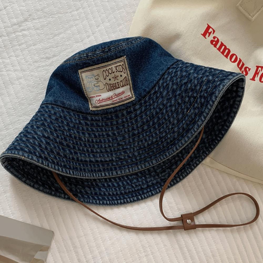 Wide Wings Denim Bucket Hat Big Brimmed Sunscreen Hat Casual Jeans Fisherman Hat  Women