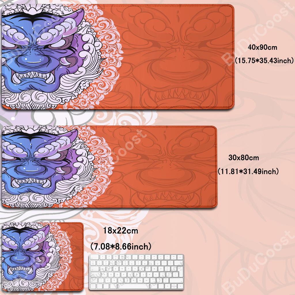 Anime Tiger Mouse Pad Large Size Laptop Computer Lock Edge Desk Mat Rubber Mousepad Gamer Carpet Gaming Accessories Keyboard Mat