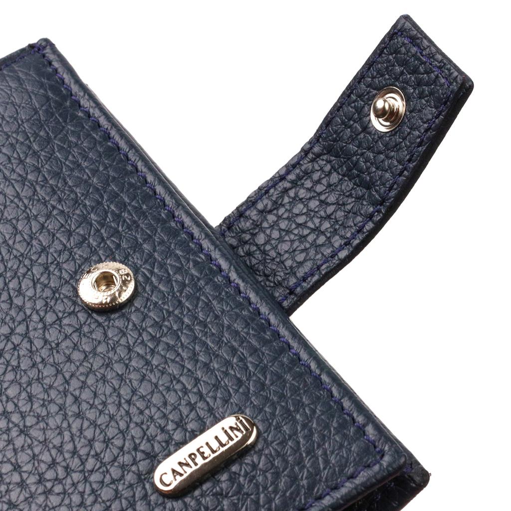 Portofel barbatesc la moda din piele naturala granulatie CANPELLINI 21746 Albastru