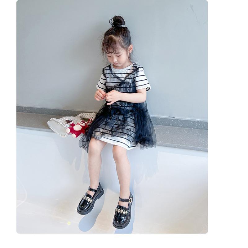 Girls' Princess Shoes Spring and Autumn New Soft Soles Non-slip British Fashion Large Children Sports Casual Leather Shoes