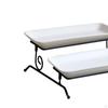2 Layer Serving Platter Cupcake Cake Stand Detachable Snack Display Tray Holder with Rack Dessert