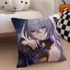 BBronya Star Rail Game Character Cushion Cover Throw Pillow Cover Hidden Button Durable Polyester Chair Cushion