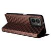 For HMD Fusion 5G Wallet Case Rhombus Imprinted Leather Phone Cover