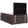 Box Spring Bed with Mattress Dark Brown 120 x 190 cm Fabric
