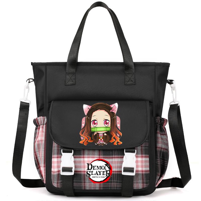 Demon Slayer Tote Bag Crossbody Bag Carrying Bag Shoulder Bag for Teenager Girl Boy Back To School Bag Men Women Leisure Travel Bag Mochila
