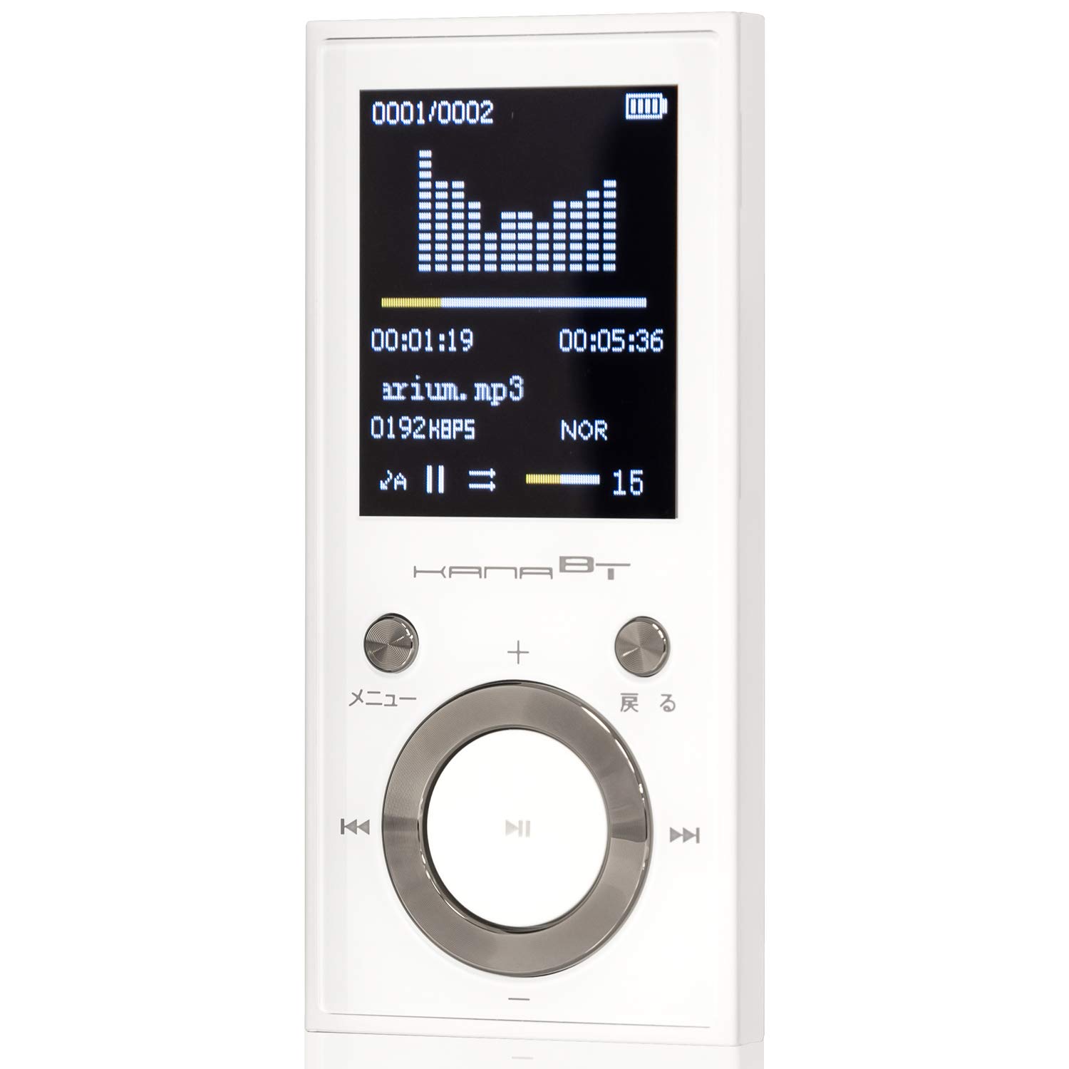 

Green House KANABT MP3 Player with microSD Compatible FM Recorder 16GB White Bluetooth4.1 Radio/Voice Built-in GH-KANABT16-WH білий