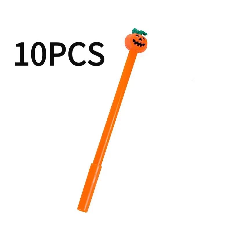 Creative Funny Expressions Pumpkin Head Pen (5/10PCS) - Halloween Themed, Student Stationery, Office Signature Writing Tools