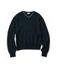 WMC Washable Cutoff V-Neck Knit_Navy
