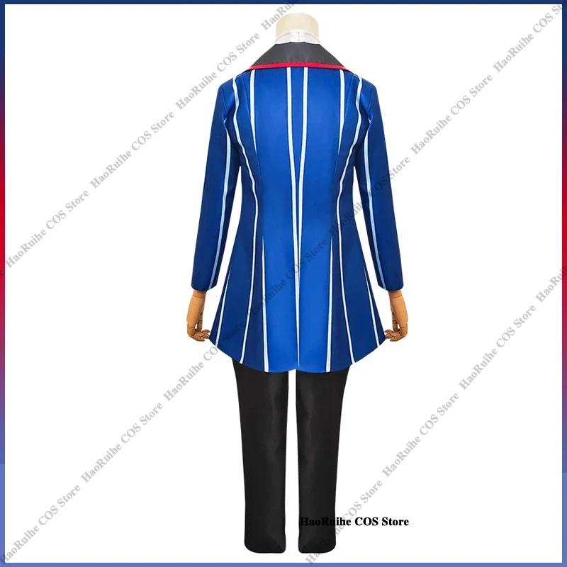 Helluva Boss Blitzo Cosplay Costume Top Coat Pants Hat Bow Tie Sets Anime Cosplay Halloween Carnival Party Men Uniform Outfits