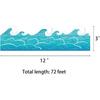 72 Feet Ocean Waves Die-Cut Bulletin Board Borders for Ocean Theme Classroom Decor Wall Decorations