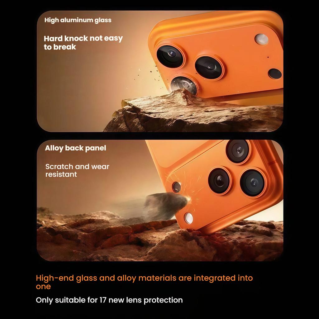Kovový kryt objektivu fotoaparátu pro iPhone 17 Pro Max - Plně pancéřovaná ochrana proti poškrábání pro zadní fotoaparát Apple 17 Pro