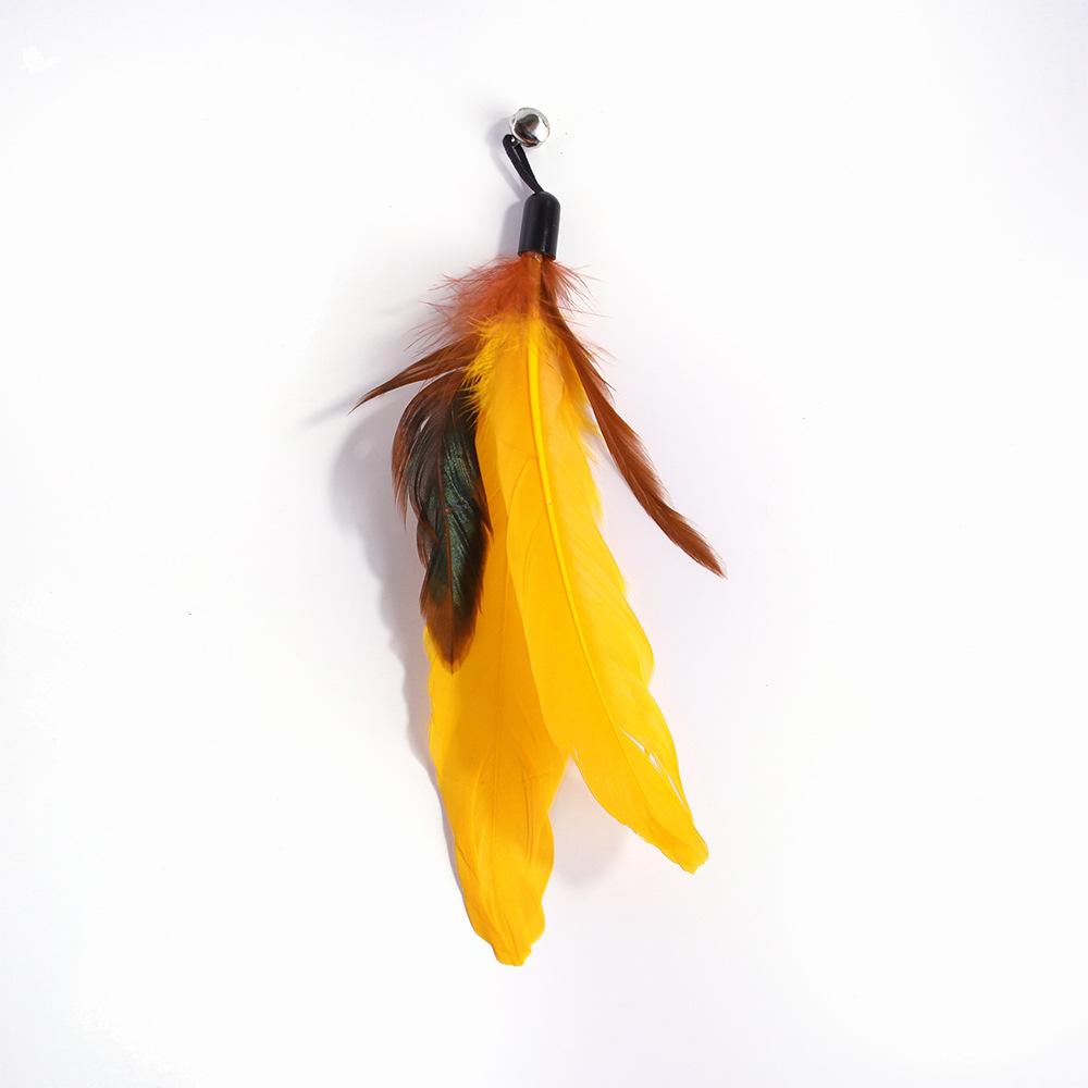 Cat Feather Toy Accessories False Mouse Worm Toy with Bell Kitten Cat Toys Interactive Replacement Refill Foam Ball Training