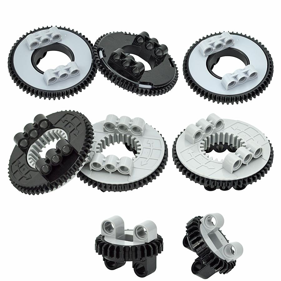 Building Blocks Gears Technical Turntable Parts Rotating Plate MOC Compatible With 18938 18939 48452 50163 Kids Toys