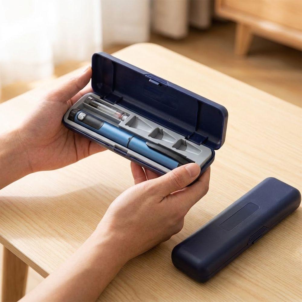 Wear-resistant Insulin Pen Storage Case Multi Grid Universal Carrying Box Daily Carry