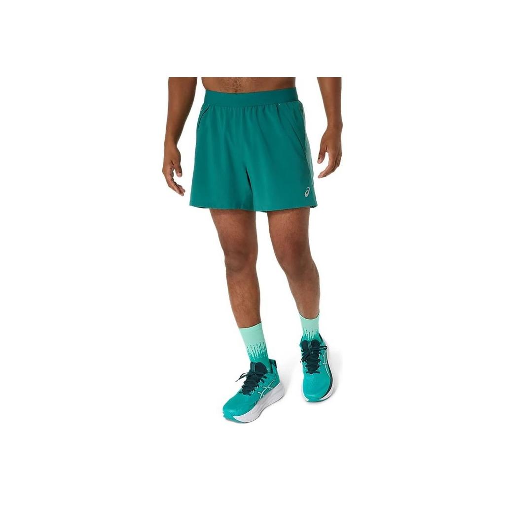 Asics Logo Woven Breathable Lace-Up Comfortable Sports Shorts Men Shorts Green 2011D247-301