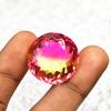 Bi-Color Lab Created Tourmaline Round 55 Ct Fabulous Certified Loose Gemstone
