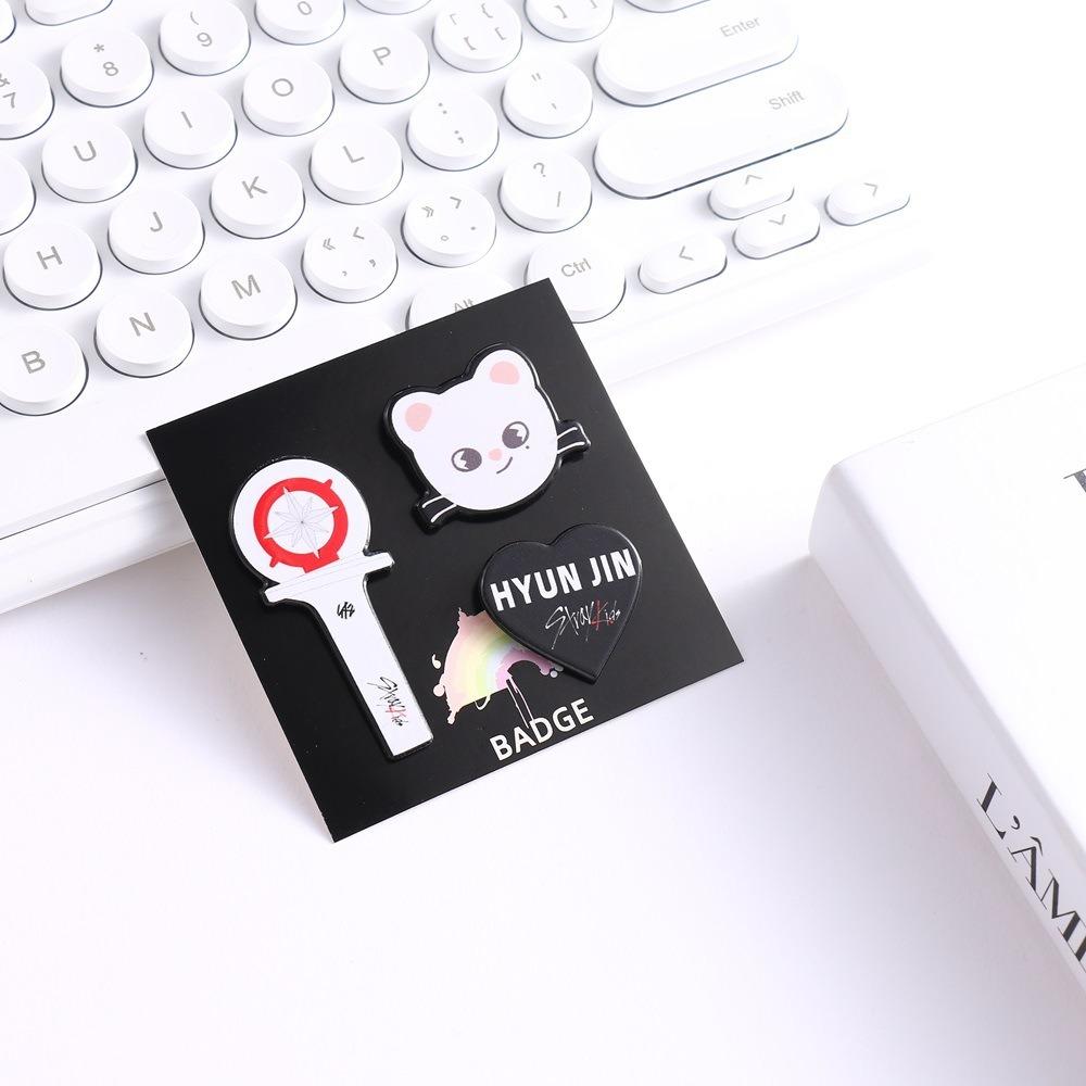 Stray Kids Mini Brooch Decoration Accessories Three Piece Set Skzoo Mini Animal Bag Clothing Decoration Brooch