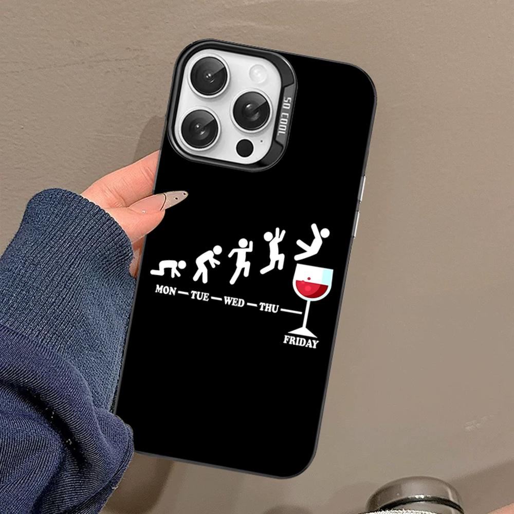 Beer Print Phone Case For IPhone 16 15 14 13 12 11 Pro Max X XR XSMAX 8 7 Plus Matte Shockproof Back Cover