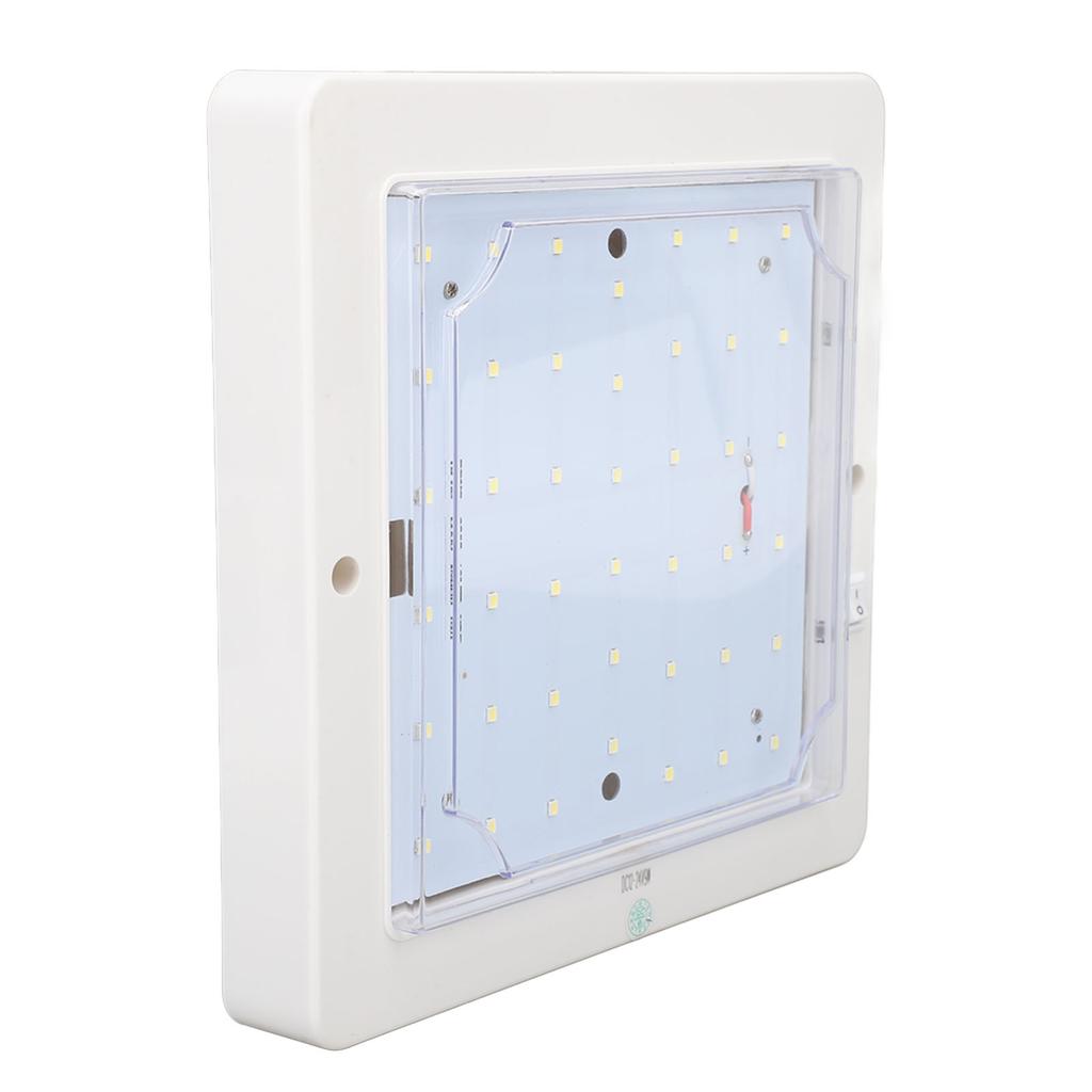 8x8 Zoll DC 12-24V Quadratische Wohnmobil-Kabinen-Deckenleuchte 9W LED Innen-Decken-Dachlicht Kabinenleuchte für Autoanhänger Wohnmobil