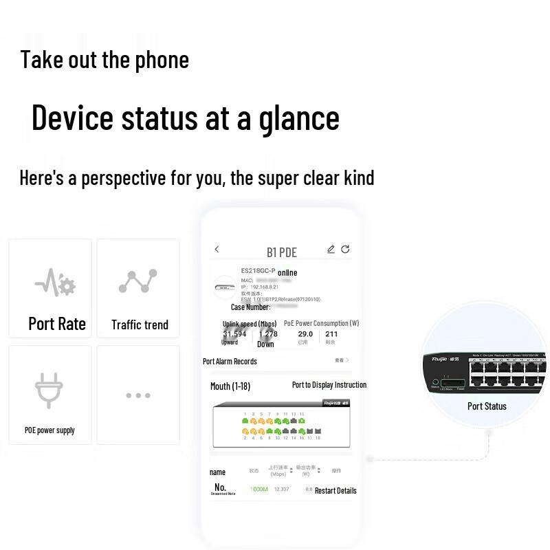 Ruijie 5-Port Gigabit Layer 2 Managed Switch RG-ES205GC