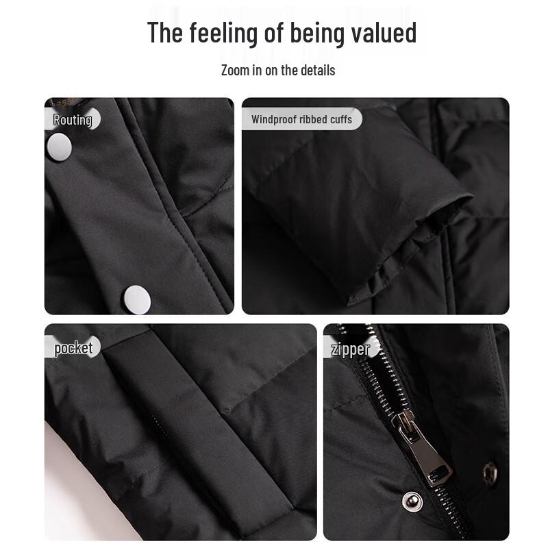 Trollman Unisex Mid-Length Down Cotton Workwear Jacket