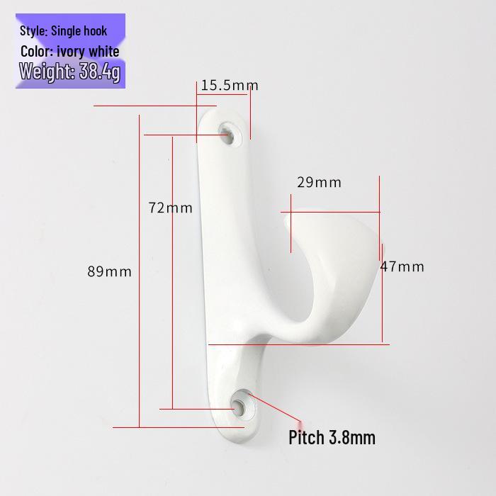 European Style Bathroom Coat and Hat Rack - Simple Steel Wall Hook for Clothes, Single Hook Hanging Accessory