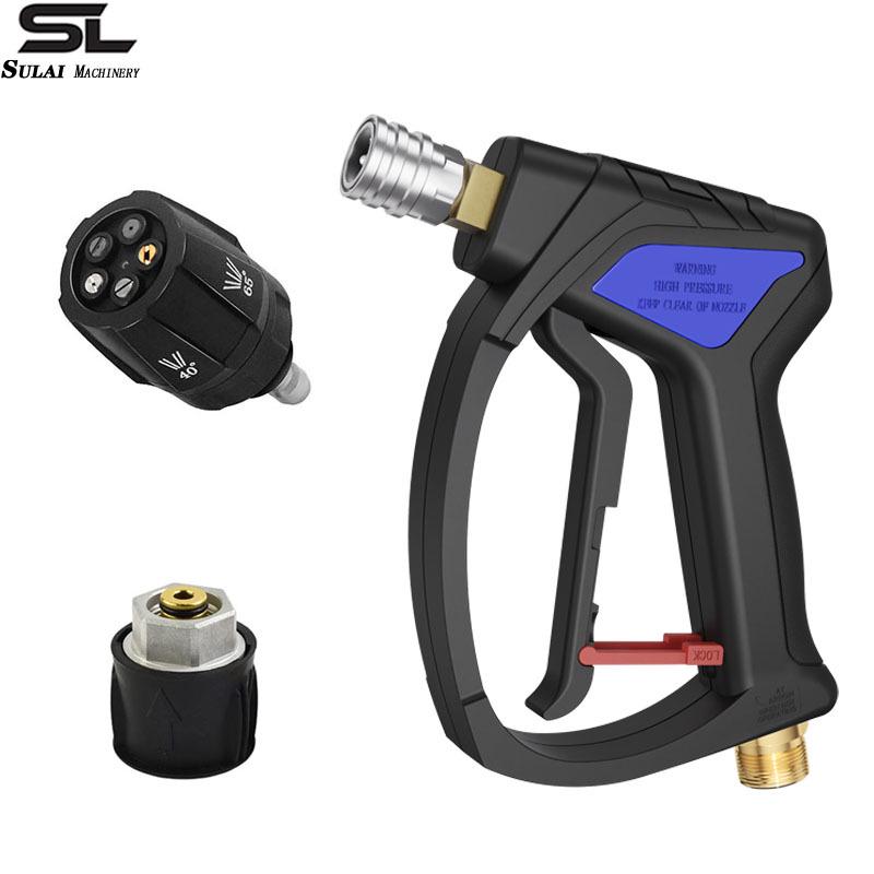 High-Pressure 4000 PSI Car Wash Water Gun with M22-14 Quick Connect for Household Use