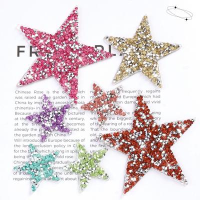 Colorful Star Rhinestone Stickers - 4cm DIY Mixed Hotfix for Shoes, Bags, Clothing