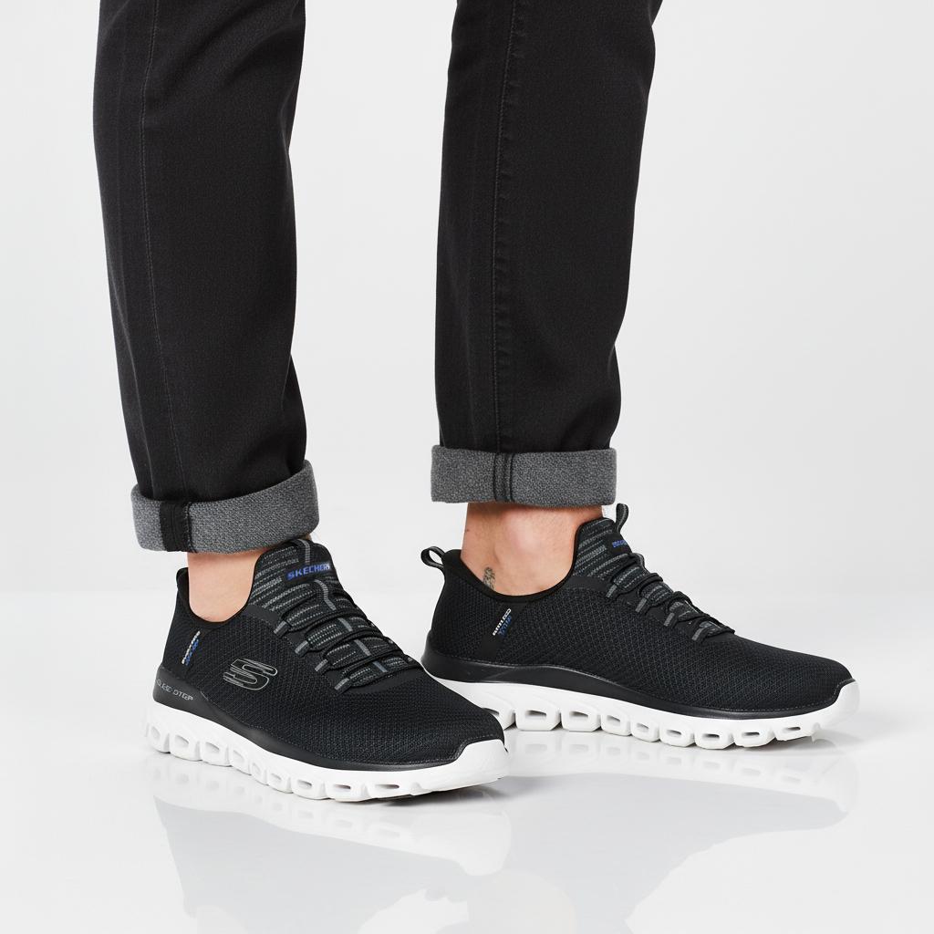 Skechers Slip-ins: Glide-Step - Noxus - Herren Sneakers Schuhe Schwarz 233010-BLK ORIGINAL