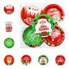 Environmental Christmas Paper Plates Disposable Christmas Paper Cups Christmas Tableware Set  Hotel