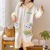 New Style Air Cotton Maternity Nursing Nightdress – Long Sleeve, Suitable for Autumn/Winter, Perfect for Postpartum/Breastfeeding