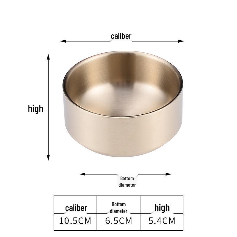 304 Doppelschichtige Edelstahl-Reisschale mit Deckel für Suppen & Kimchi - Koreanische Kinderküchenschale