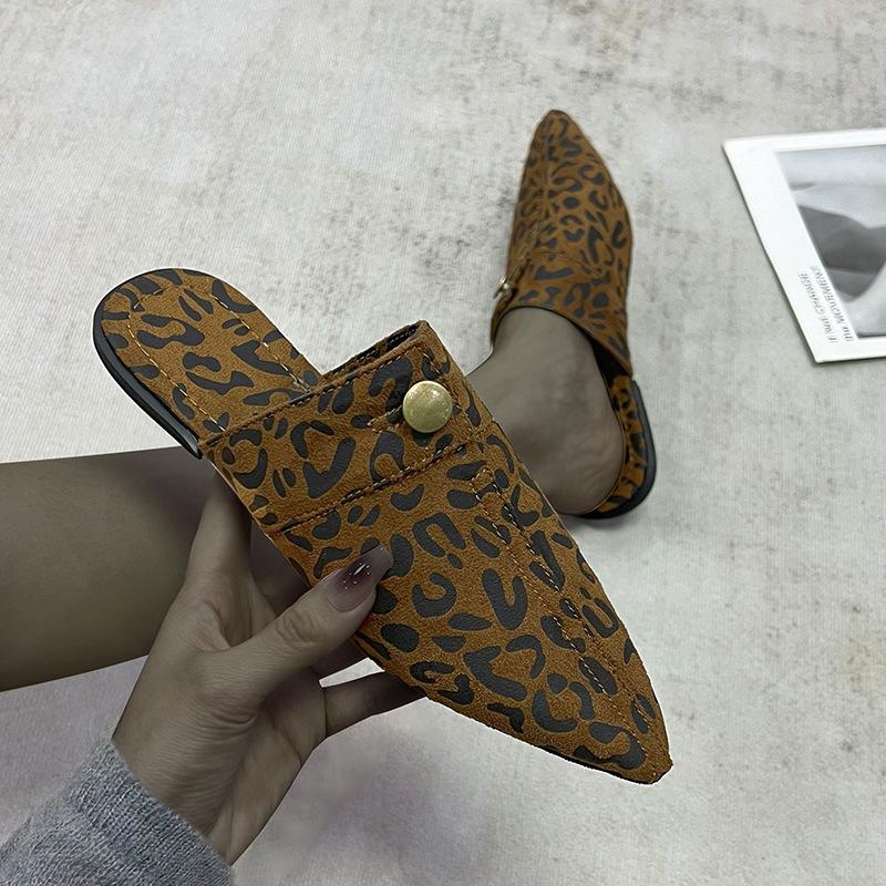 

Denim Slippers Women Flat Mules Shoes Fashion Casual Slide Flip-flops Ladies Blue Designer Sandal Pointed Toe Classic Jean Mules 42