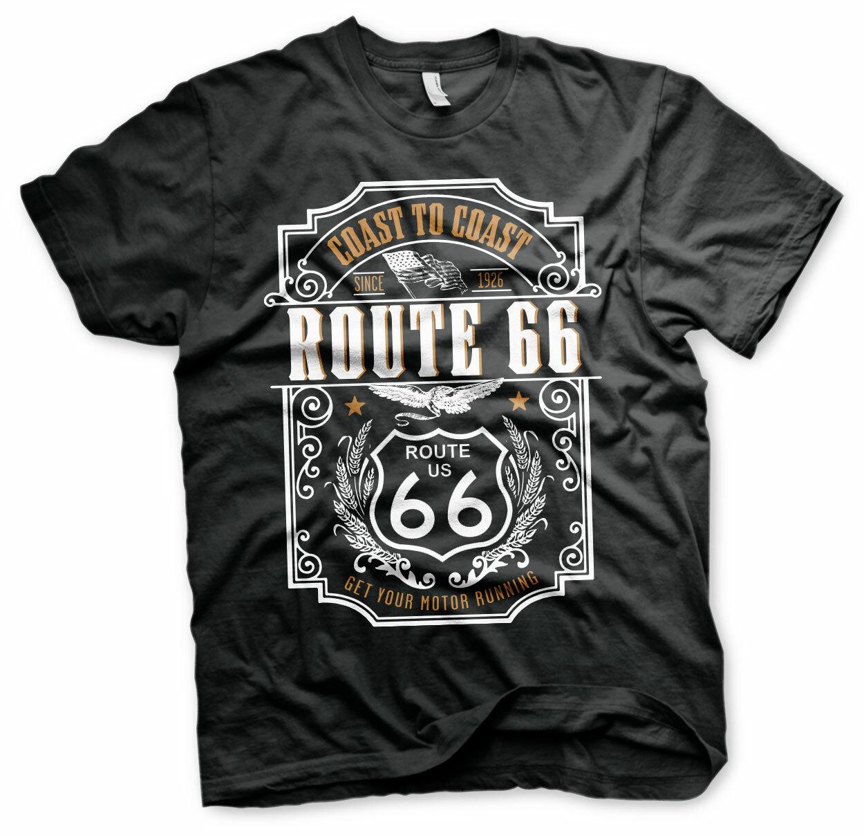 Licence Officielle Route 66 Coast To Coast Homme T-SHIRT S-XXL Tailles XXXL