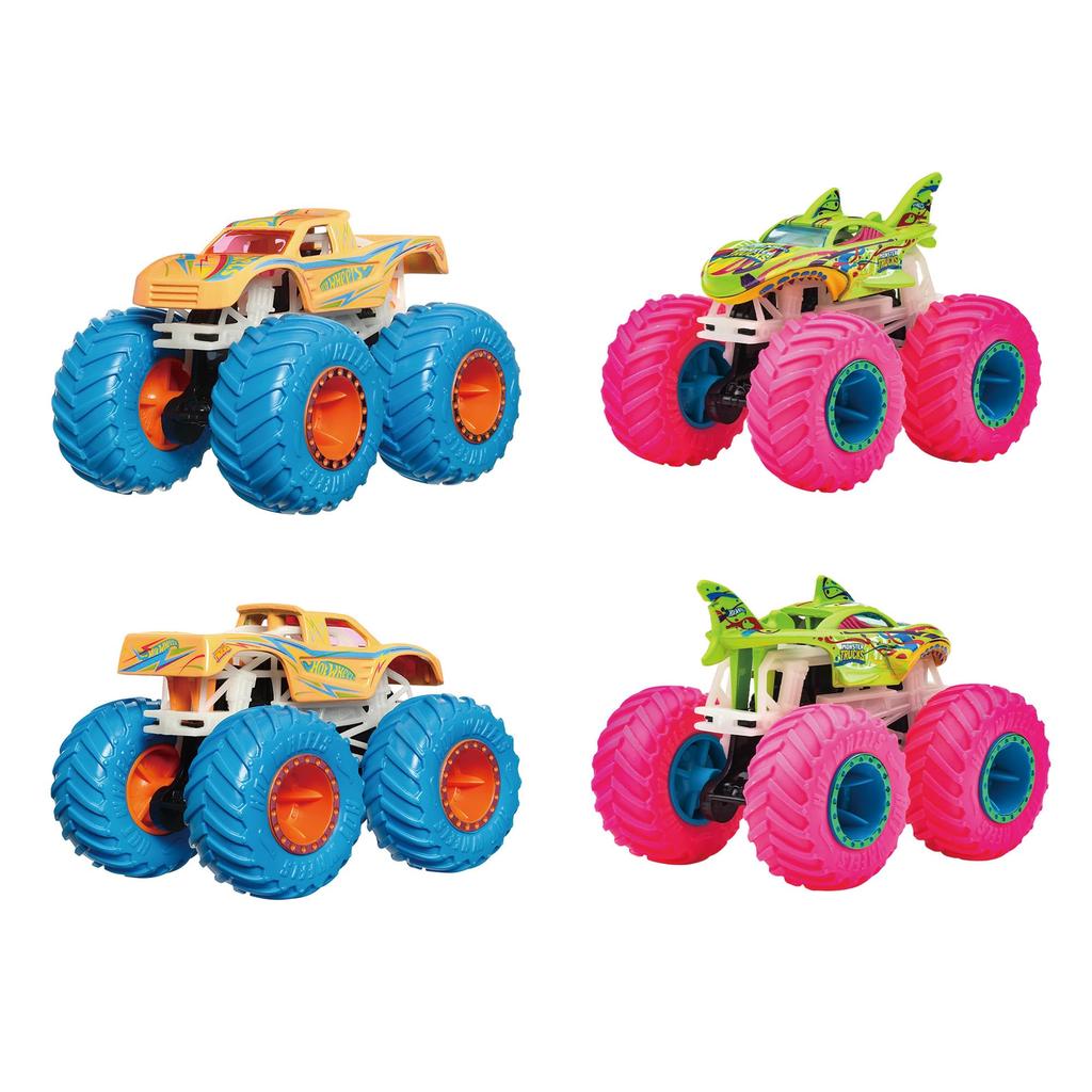 Hot Wheels Monster Truck Vehicle Mini Ages Light-Up Assortment, Toys, Cars, 6-Car Box, 3+, Multi-Purpose, JFX08-986E