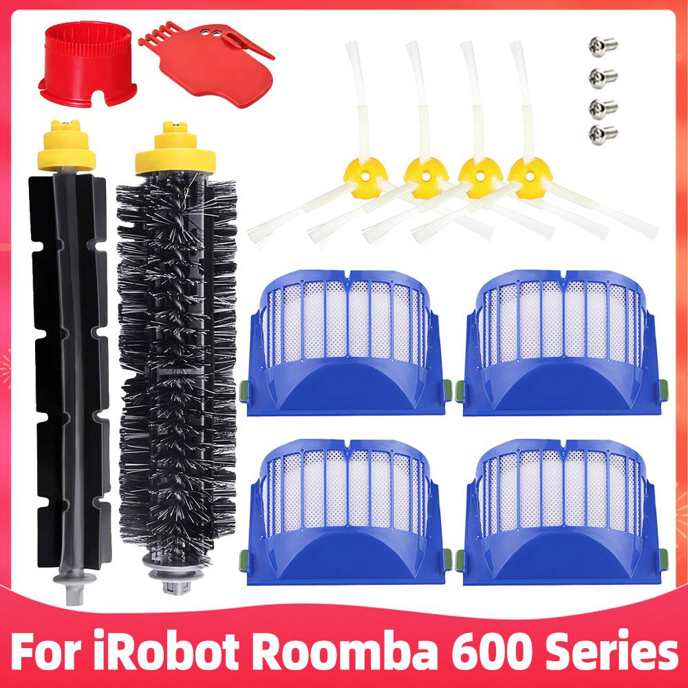 For iRobot Roomba 600 Series 692 690 680 660 651 650 620 618 610 620 625 671 695 564 Robot Vacuum Main Side Brush Hepa Filter