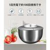 Tufduzo Electric Salad Spinner, Large Capacity, High-Speed ??Drainer for Vegetables and Fruits, Quiet Design with Basket, Easy Operation, Space-Saving