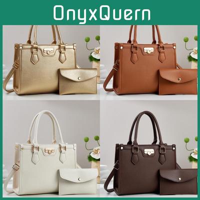 Pu Large Capacity Tote Bag With Zipper Pocket For Daily Use Womens Fashion