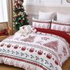 3PCS Christmas Duvet Set With Extra Large Soft Ultra-fine Fiber Bedding, Including 2 Pillowcases And Christmas Tree Deer Pattern
