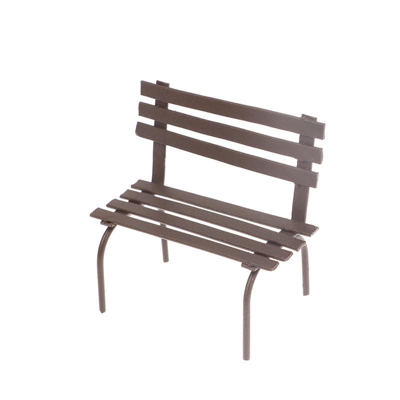 1/12 Dollhouse Mini Park Bench Recliner Lounge Chair Model Dollhouse Fairy Garden Decoration Micro Landscape Ornaments