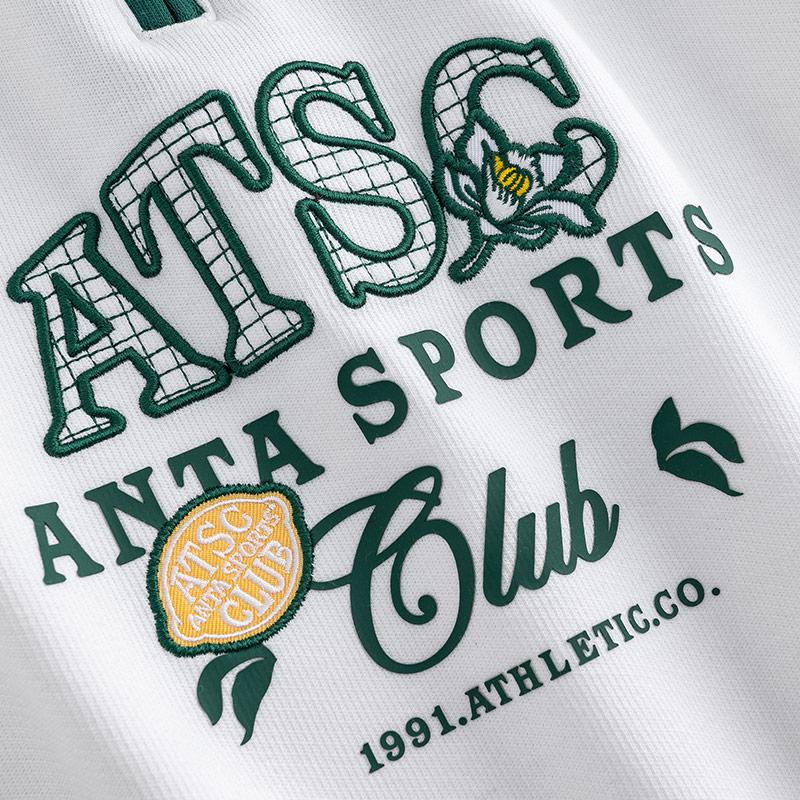 Anta Retro General Lifestyle Comfortable Breathable Loose Sweatshirt Women Tops Forest-Green 162538715-2