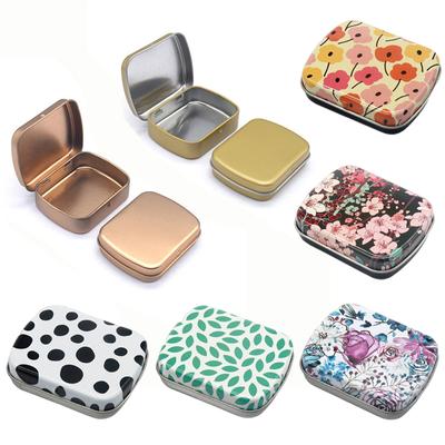 Metal Tin Box Mini Flip Storage Box Money Coin Business Card Candy Box with Lid Portable Small Iron Jewelry Case Container
