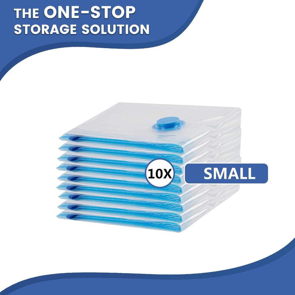 10 Pack Vacuum Storage Bags Large Vacuum Seal Bags for Clothing, Space Saver Bags for Travel Lugggage Organizer Bedding