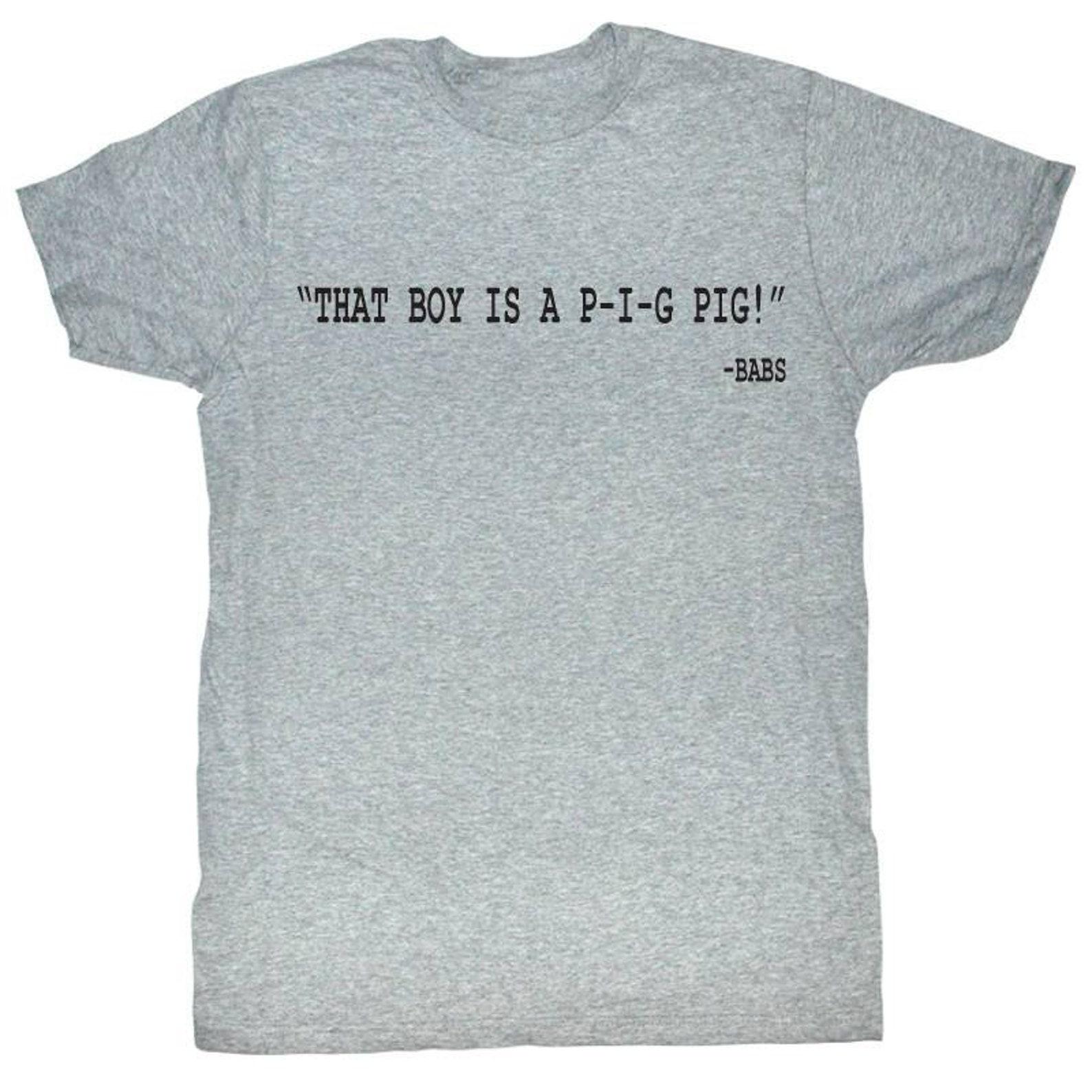 Animal House Little Piggie Stayed Home Heather Adult T-Shirt S