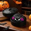 Steamed Bun Sensory Toy Halloween Dumpling Squeeze with Steamer Box, Pumpkin Ghost Bat Stress Relief for Relief, Party Favors Kids