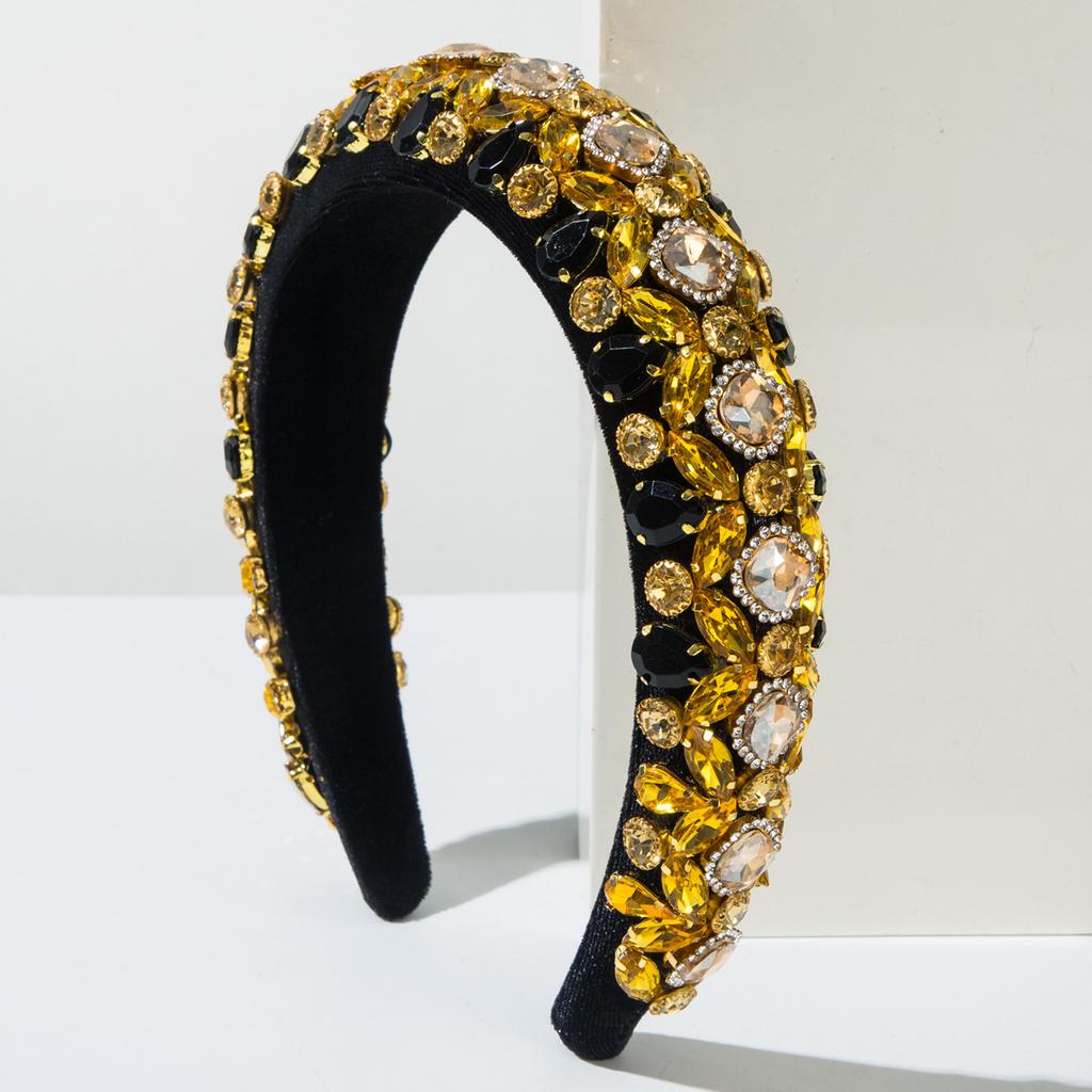 Wide-edge Velvet Hairband, Royal Style Vintage Headband, Luxurious and Exquisite Evening Hair Accessory