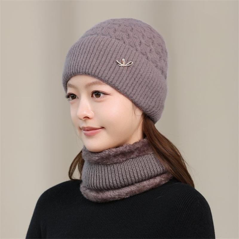 Thermal hat children's autumn and winter new pullover hat mother style fashionable foreign style thickened ear protector knitted wool hat